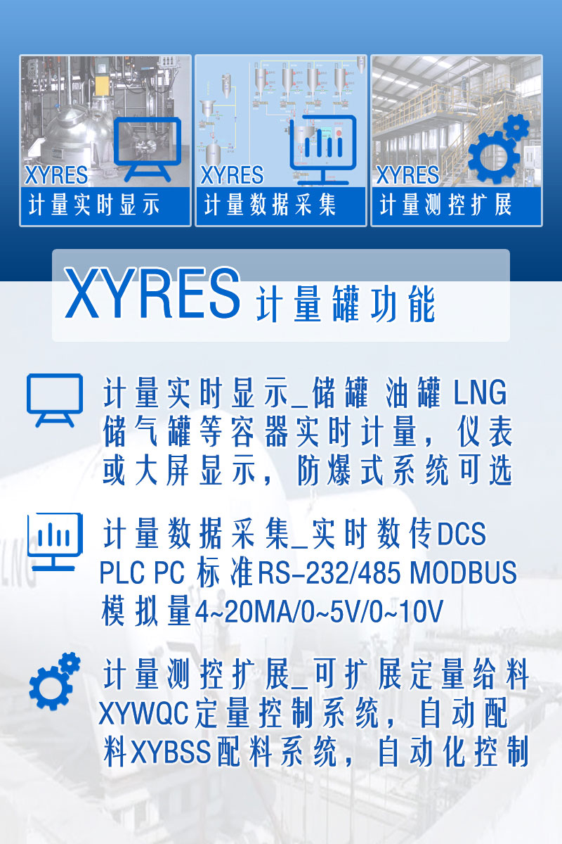 XYRES電子稱(chēng)重式計量罐系統 功能