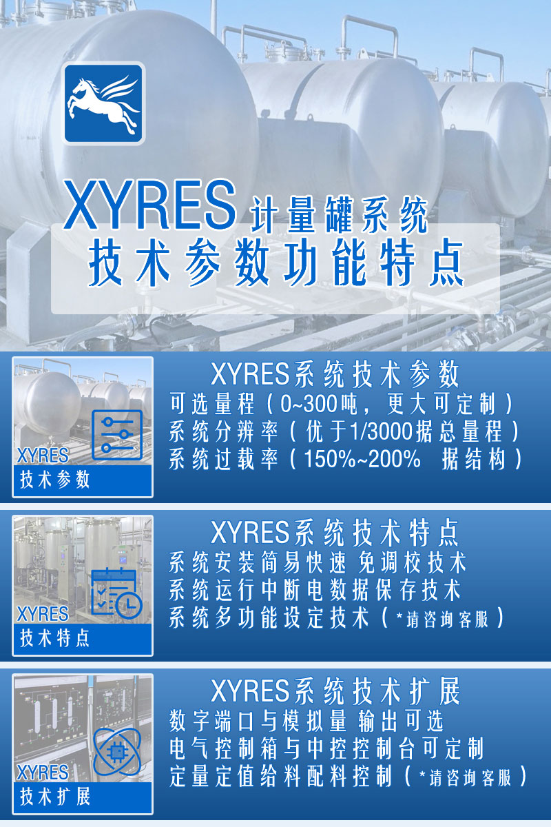 XYRES電子稱(chēng)重式計量罐系統 配置參數